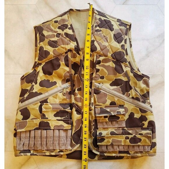 VTG Mount'N Prairie Hunting Vest Mens Small Camo Front Loader Shell Holders - Picture 3 of 8
